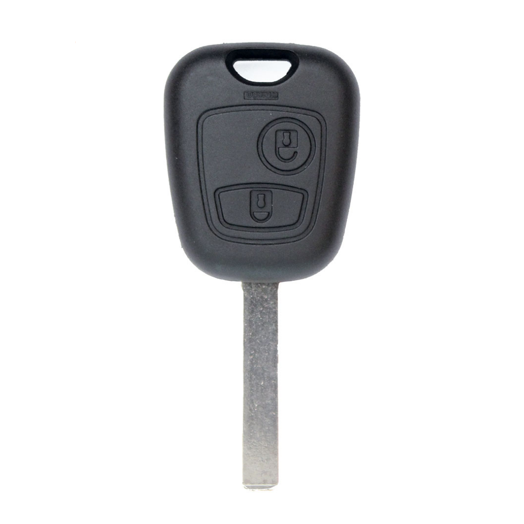 COQUE TELECOMMANDE PSA 307 FIXE 2 BOUTONS HU83 CLE A VAGUE AVEC RAINURE