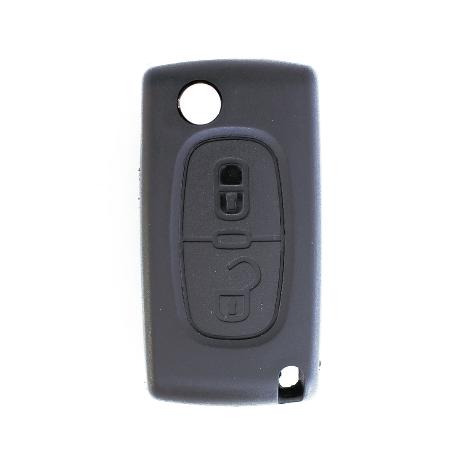 CARCASA MANDO PSA 307, 207 PLEGABLE 2 BOTONES HU83 SIN LOGO PILA EN CARCASA- CALIDAD PREMIUM