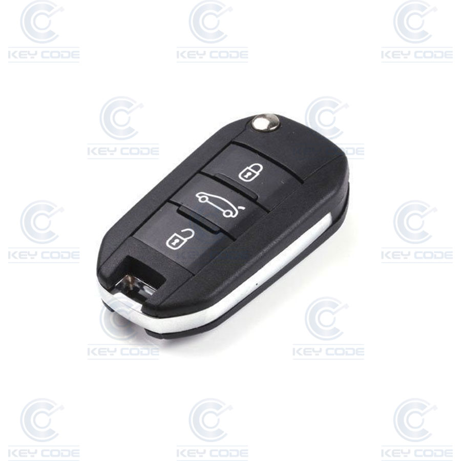 3-BUTTON FOLDABLE REMOTE CASE FOR PSA 508, 208 HU83 (BOOT BUTTON)