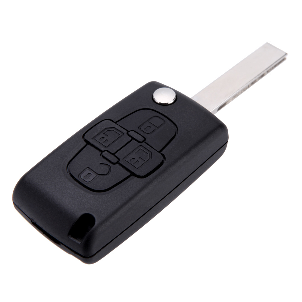 [PE83CS4B-CTS-P] PSA 1007 FLICK KEY REMOTE CASE HU83 (4 BUTTONS) BATTERY ON BOARD WITHOUT LOGO - PREMIUM QUALITY