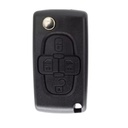 CARCASA MANDO PSA 1007 PLEGABLE 4 BOTONES HU83 PILA EN CIRCUITO SIN LOGO - CALIDAD PREMIUM