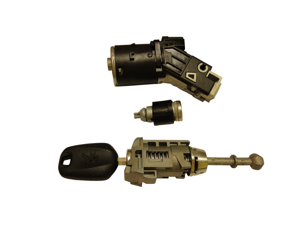 JUEGO CERRADURAS PSA 208, 308 (ARRANQUE + PUERTA + GASOLINA) HU83  (1610783580) - ORIGINAL - 