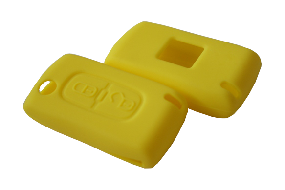 FUNDA DE SILICONA PARA MANDOS PLEGABLES DE 2 BOTONES DE PSA - AMARILLO
