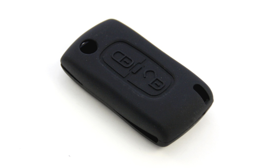 CAPA DE SILICONE PARA CONTROLES REMOTOS PLEGABLES DE 2 BOTÕES PSA - PRETO