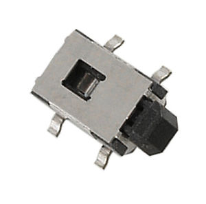 BOTÃO LATERAL 4 PINOS PRATEADO (10 UNIDADES) 2x4x7,5 mm