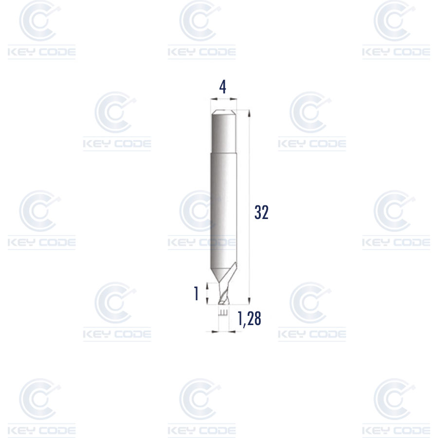 FRESA KEYLINE V020 1.28 mm RIC06102B PARA KEYLINE VERSA, NINJA VORTEX