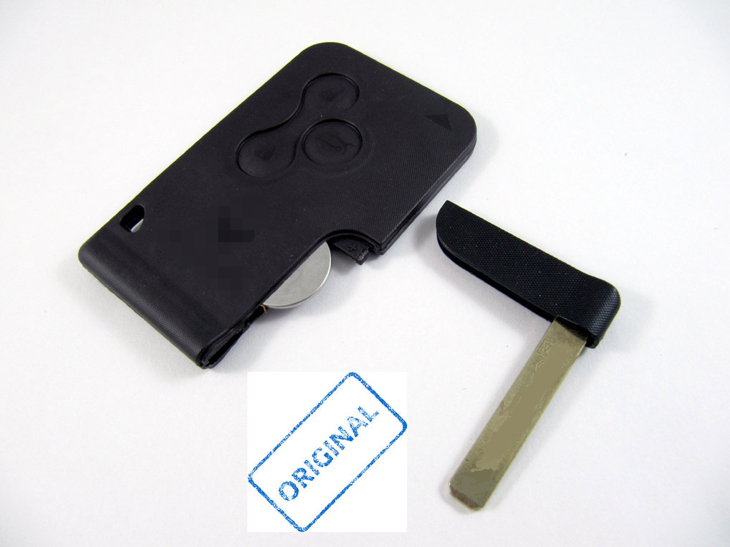 TARJETA MEGANE II/SCENIC DE 3 BOTONES (02-10) SIN ESPADIN (7701209132) PCF7947 ID46 433 Mhz - ORIGINAL