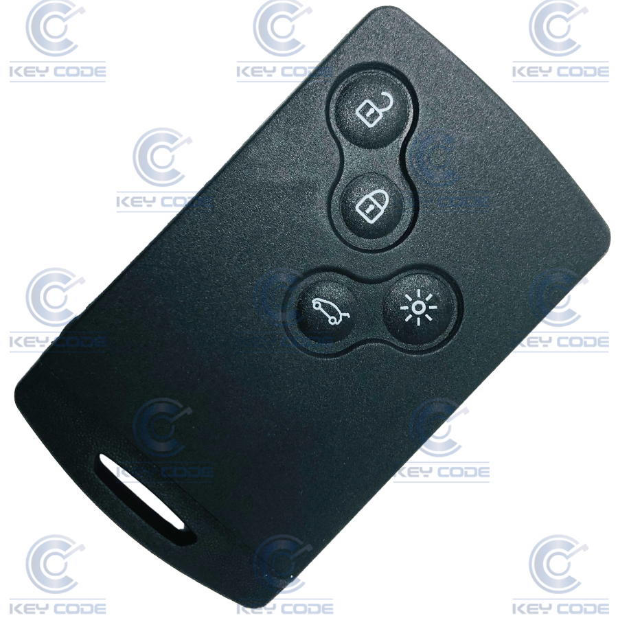 TARJETA RNLT MEGANE III - LAGUNA III 4 BOTONES  MANOS LIBRES (09+) LOGO PLATEADO (285975779R) PCF7952 - ORIGINAL  