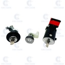  RENAULT, DACIA DUSTER LOCK SET VAC102 (CURVED STARTER, 2 DOORS, TRUNK) - ORIGINAL