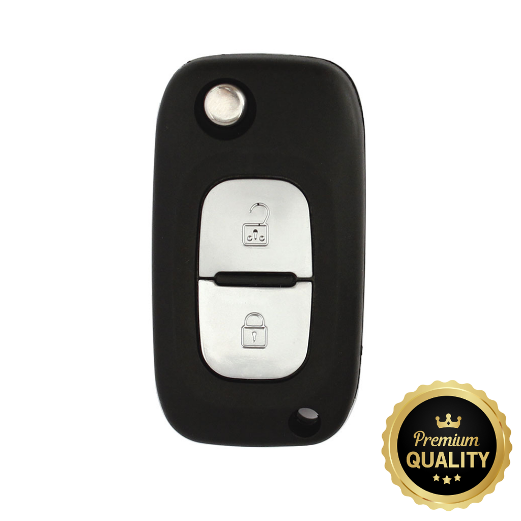COQUE TELECOMMANDE RNLT CLIO III, KANGOO, MODUS PLIABLE 2 BOUTONS VA2 - QUALITÉ SUPÉRIEURE