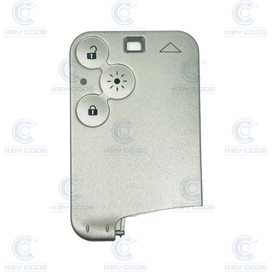 CARCASA TARJETA RNLT LAGUNA 3 BOTONES SIN ESPADIN (BOTÓN LUZ Y CON HUECO) 