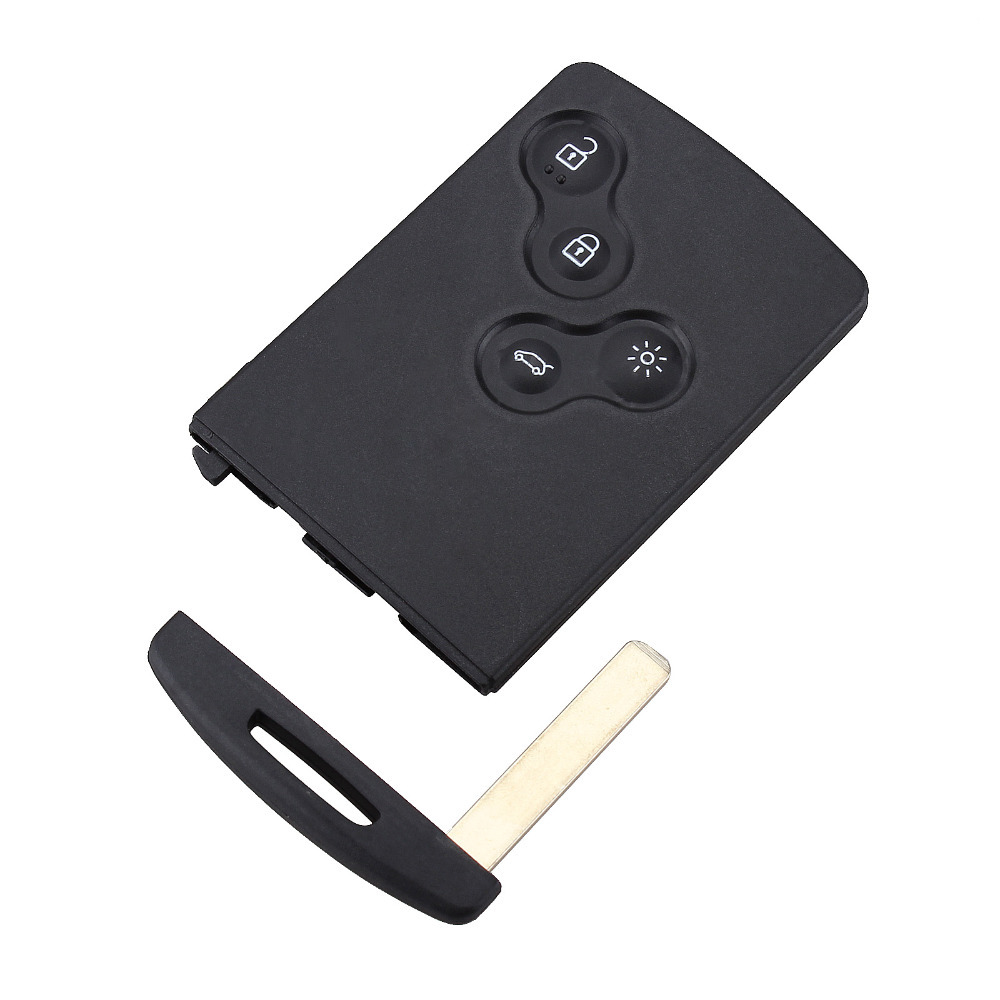 CARD CASE RNLT MEGANE III, LAGUNA, CLIO 4 BUTTONS WITH BLADE (CLIP CLOSURE)