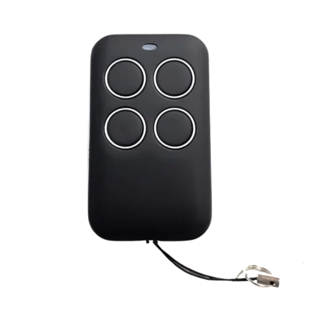 CONTROLE REMOTO DE GARAGEM CONFIGURÁVEL COMO CONTROLE ORIGINAL COM SISTEMA DIP SWITCH - MULTIFREQUÊNCIA E 4 BOTÕES (CÓPIA AUTOMÁTICA)