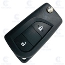 TOYOTA YARIS (89070-0D330) 2 BUTTON FLIP KEY REMOTE CRYPTO 128 BITS AES 433MHZ ASK - ORIGINAL - 