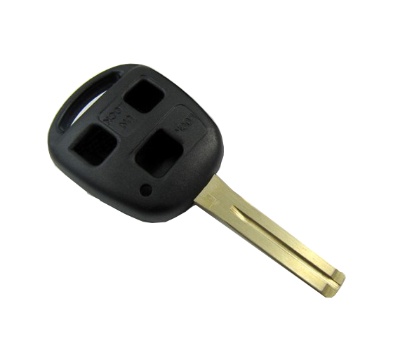 CARCAÇA DE CONTROLE REMOTO TOYOTA 3 BOTÕES REGATA (TOY40) FIXA