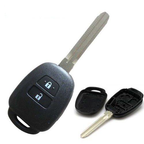 COQUE TELECOMMANDE OVALE TOYOTA 2 BOUTONS (TOY43/TOY15)