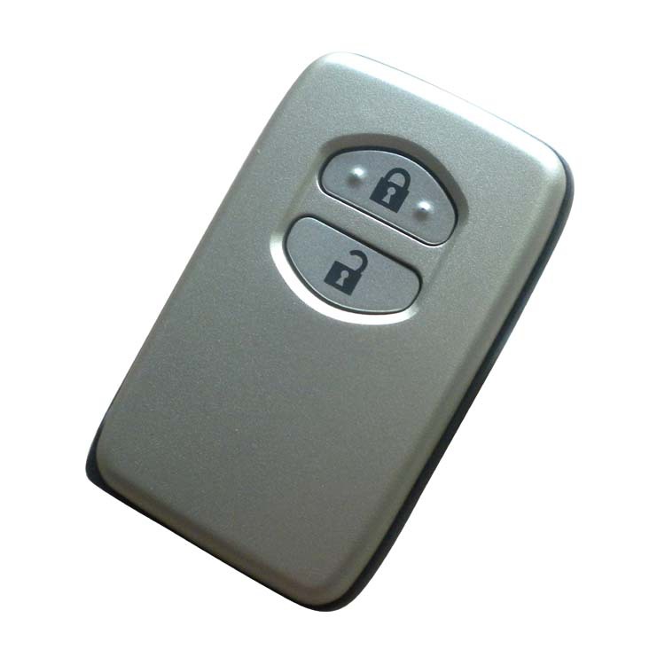 CARCASA TARJETA TOYOTA CAMRY PLATEADA 2 BOTONES 