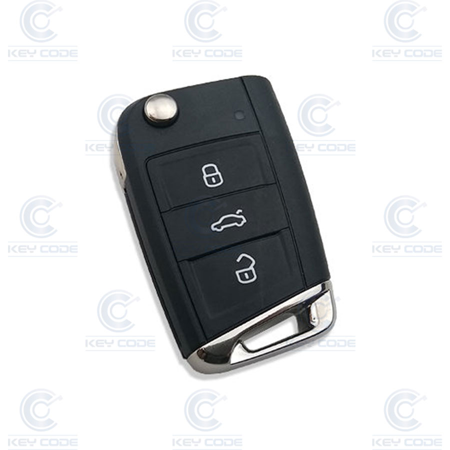 MANDO PLEGABLE DE 3 BOTONES DE VW GOLF VII (5G0959752BB, 5G0959753BB,5G6959752AG) 128 BITS AES NO KEYLESS