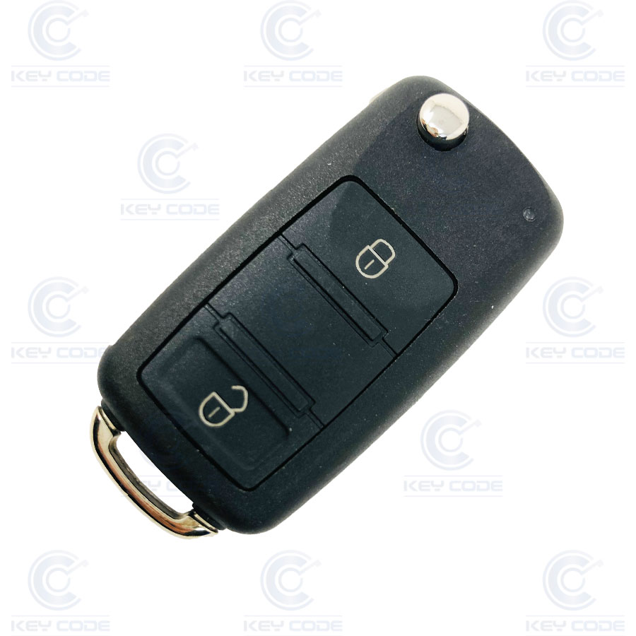 CONTROLE REMOTO COMPLETO PARA VOLKSWAGEN AMAROK E TRANSPORTER 2 BOTÕES (7E0959753AD) ID48 ORIGINAL