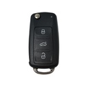 MANDO COMPLETO PLEGABLE VOLKWAGEN DE 3 BOTONES PARA  GOLF VI, TIGUAN, SAGITAR (5K0837202AD, 5K0837202Q)  (ID48 CAN) 