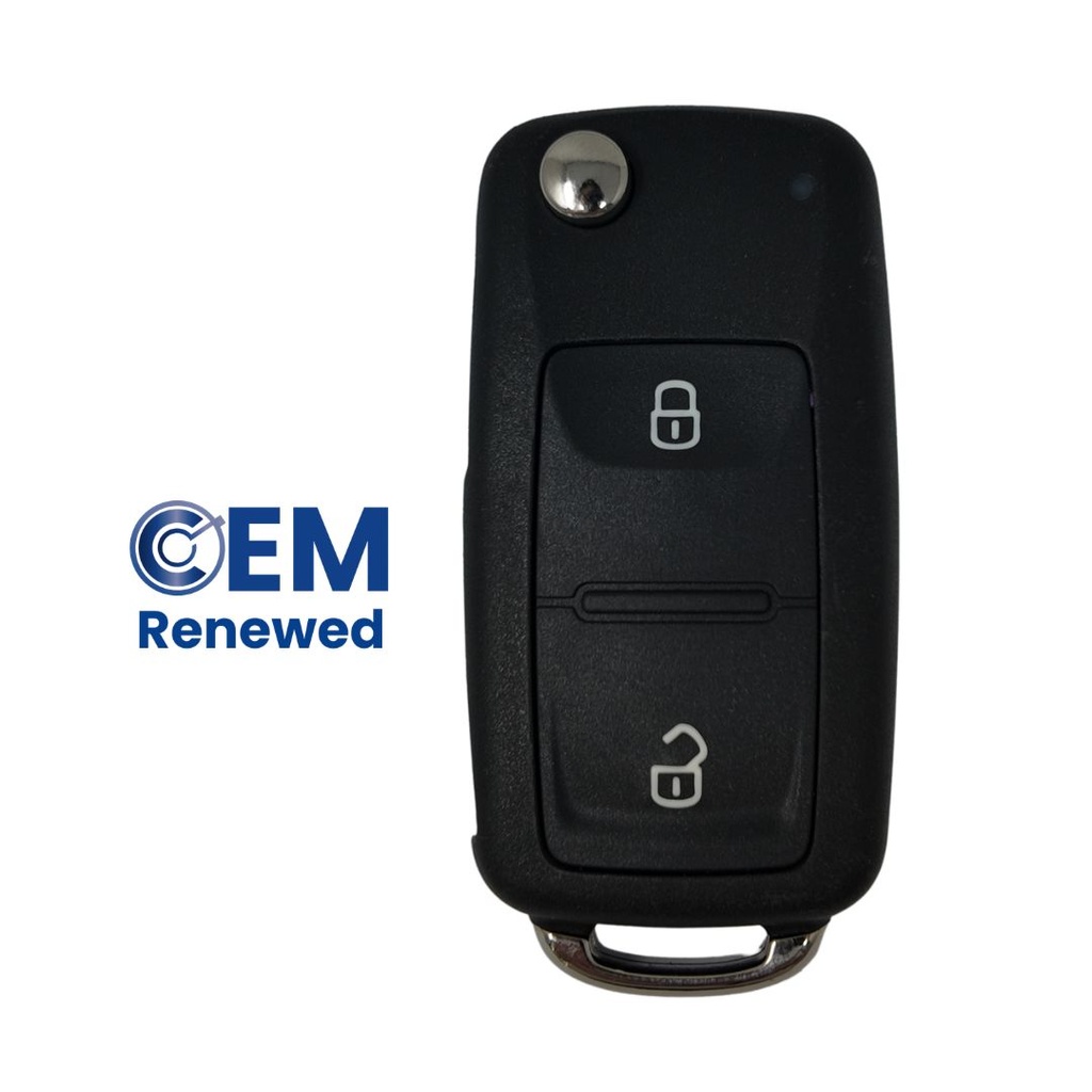 MANDO COMPLETO DE VOLKSWAGEN AMAROK Y TRANSPORTER DE 2 BOTONES (7E0959753AD, 7E0837202AD) ID48 - ORIGINAL 