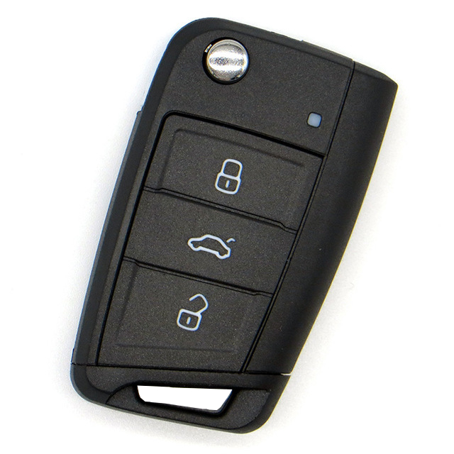 MANDO PLEGABLE DE 3 BOTONES TIGUAN, TOURAN, T-ROC, GOLF SPORTSVAN, TERAMONT +2017 (5G6959752Q, 752CF) 128 bits AES SIN KEYLESS 