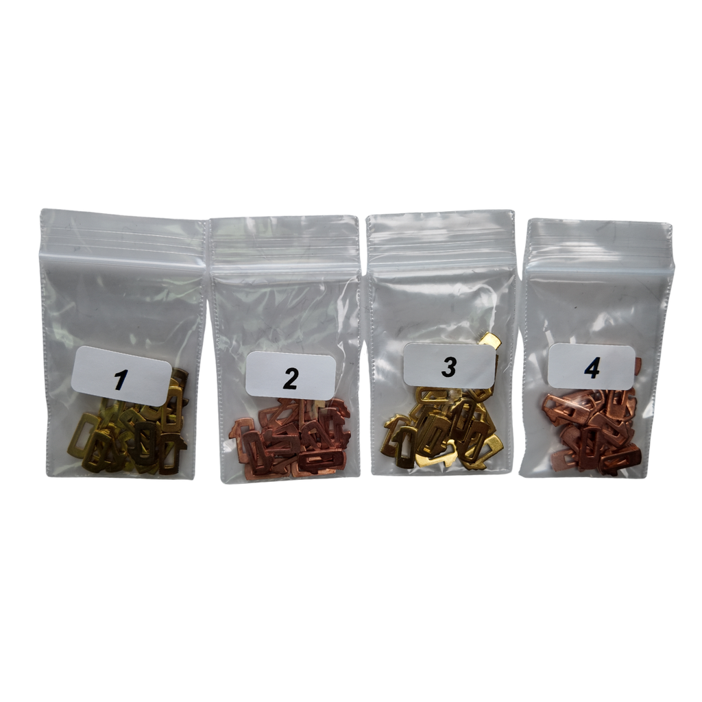 JUEGO DE LAMINAS VW SERRETA HU49 1,2,3,4 / 20 U. DE CADA MEDIDA Y MUELLES 