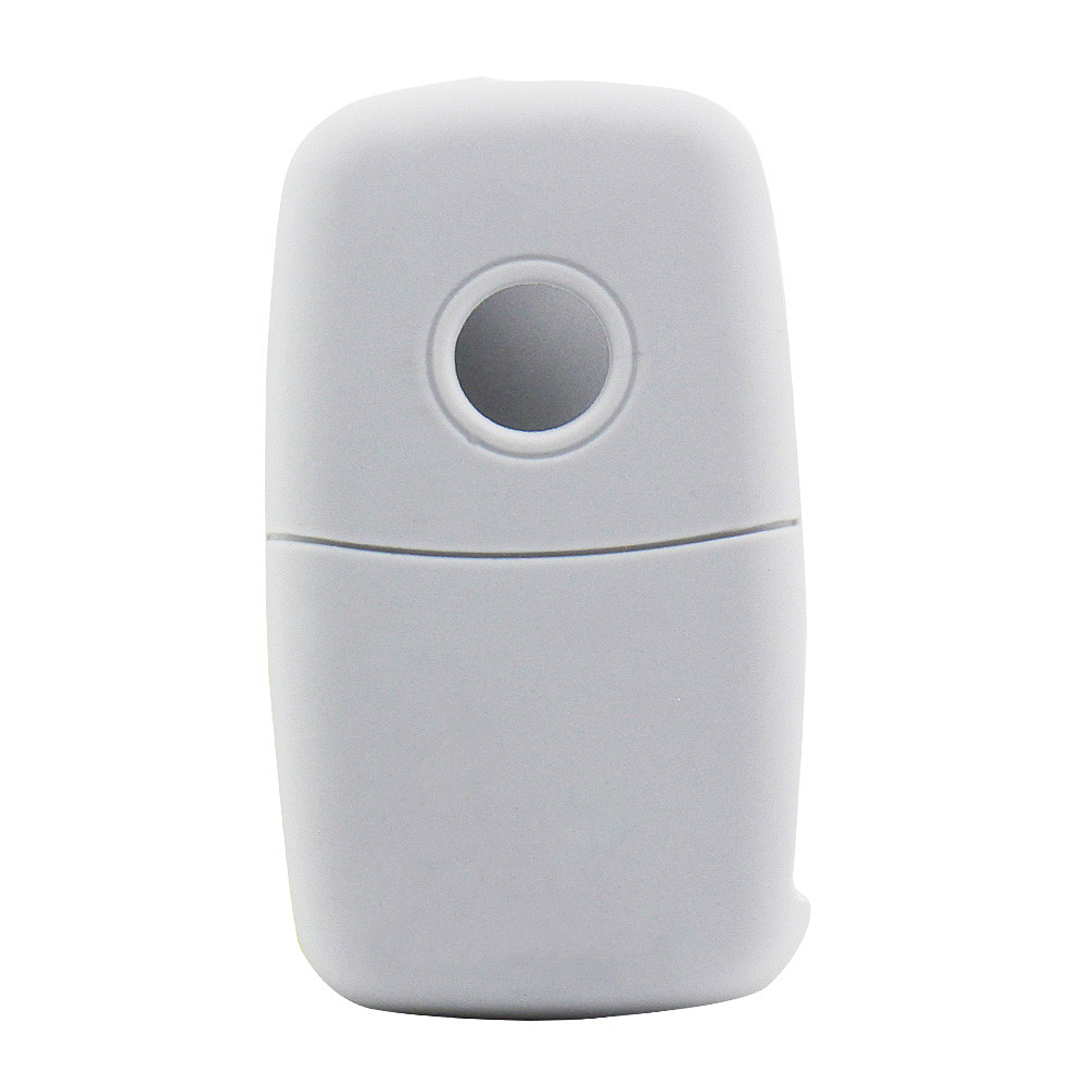 SILICONE CASE FOR FOLDABLE 2-BUTTON REMOTES FOR VOLKSWAGEN - WHITE