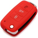 CAPA DE SILICONE PARA CONTROLOS REMOTOS FOLDÁVEIS DE 3 BOTÕES DA VOLKSWAGEN - VERMELHO