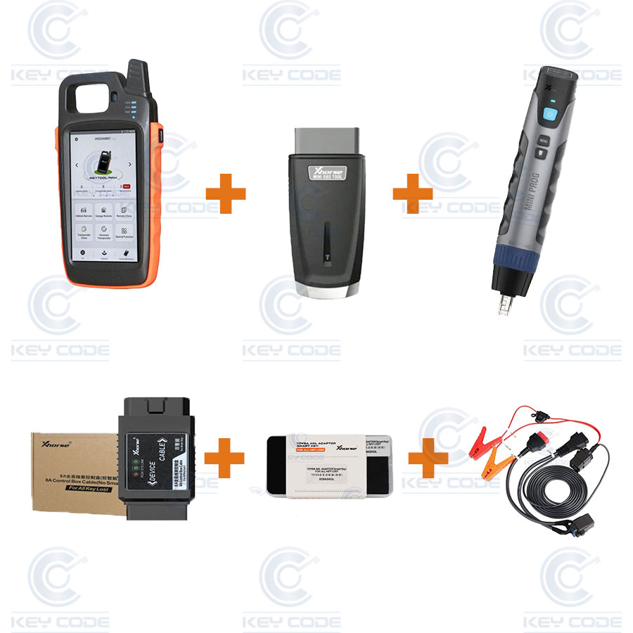 PACK XHORSE: KEY TOOL MAX + MINI OBD + MINI-PROG + CABLE TOYOTA + CABLE 8A TOYOTA  + CABLE FORD