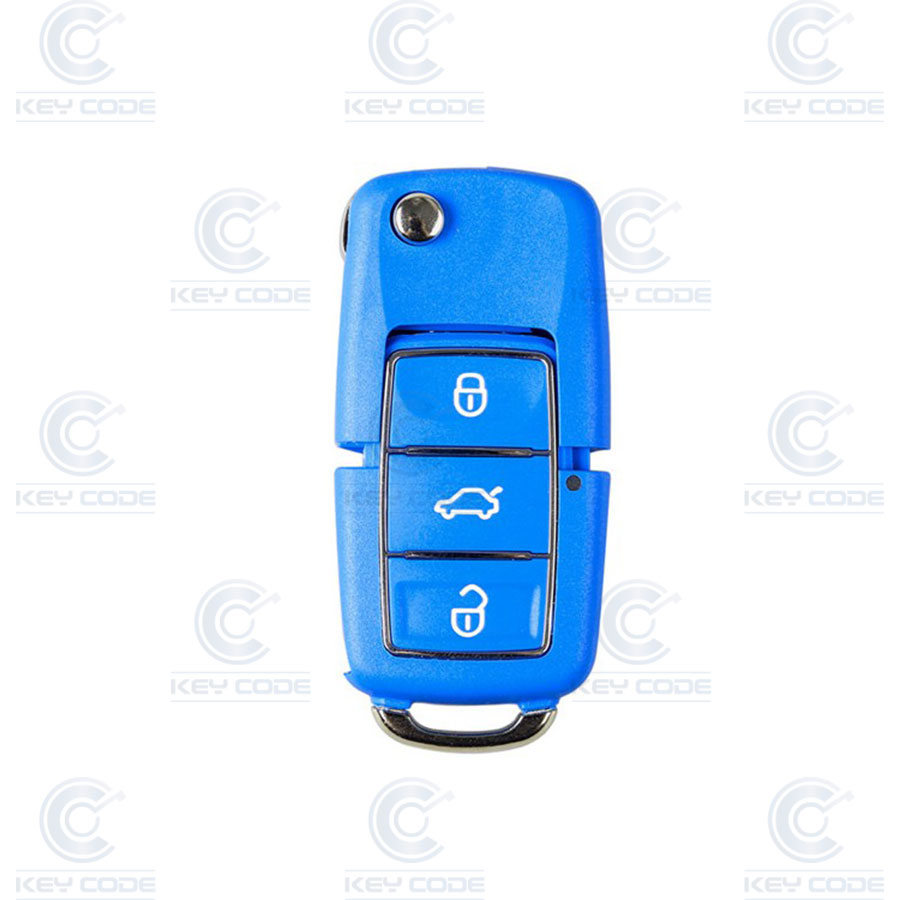 [XK01-AZ] MANDO VOLKSWAGEN AZUL IMPERMEABLE DE 3 BOTONES PARA VVDI KEY TOOL XKB503EN