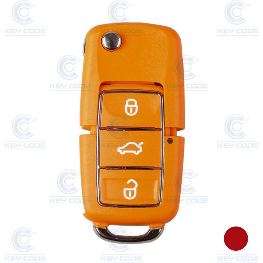 MANDO VOLKSWAGEN NARANJA IMPERMEABLE DE 3 BOTONES PARA VVDI KEY TOOL XKB505EN