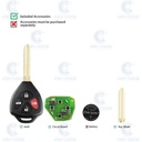 [XK12-4] TOYOTA REMOTE WITH 4 BUTTONS FOR VVDI KEY TOOL (TOY43) XKTO02EN
