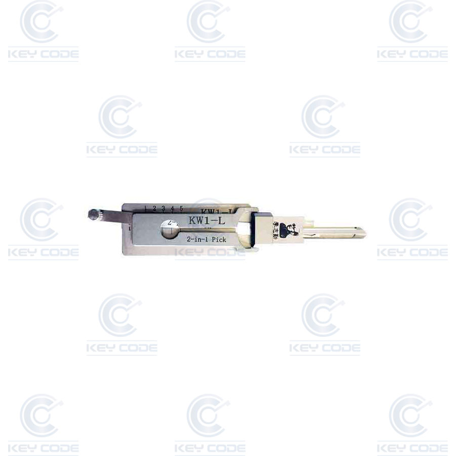 GANZUA LISHI 2 EN 1 KW1G  L 5 PINES / ANTIREFLEJO