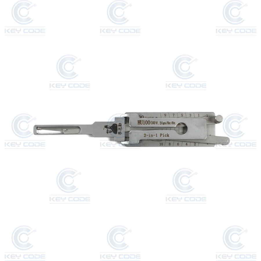 CROCHET LISHI 2-1 HU100 V3 GM DEMARREUR, PORTE, COFFRE 10 TAILLES / ANTIREFLET 