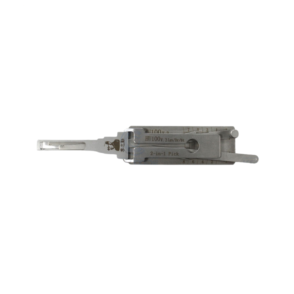 CROCHET LISHI 2-1 HU100 V3 GM DEMARREUR, PORTE, COFFRE 8 TAILLES / ANTIREFLET