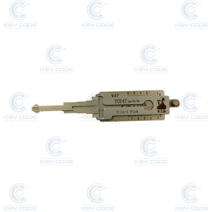 CROCHET LISHI 2-1 TOY47 TOYOTA DEMARREUR, PORTE, COFFRE / ANTIREFLET