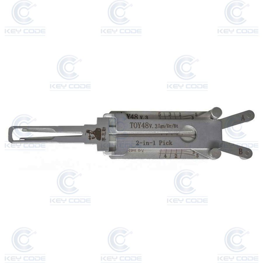 CROCHET LISHI 2-1 TOY48 TOYOTA, LEXUS DEMARREUR, PORTE, COFFRE / ANTIREFLET
