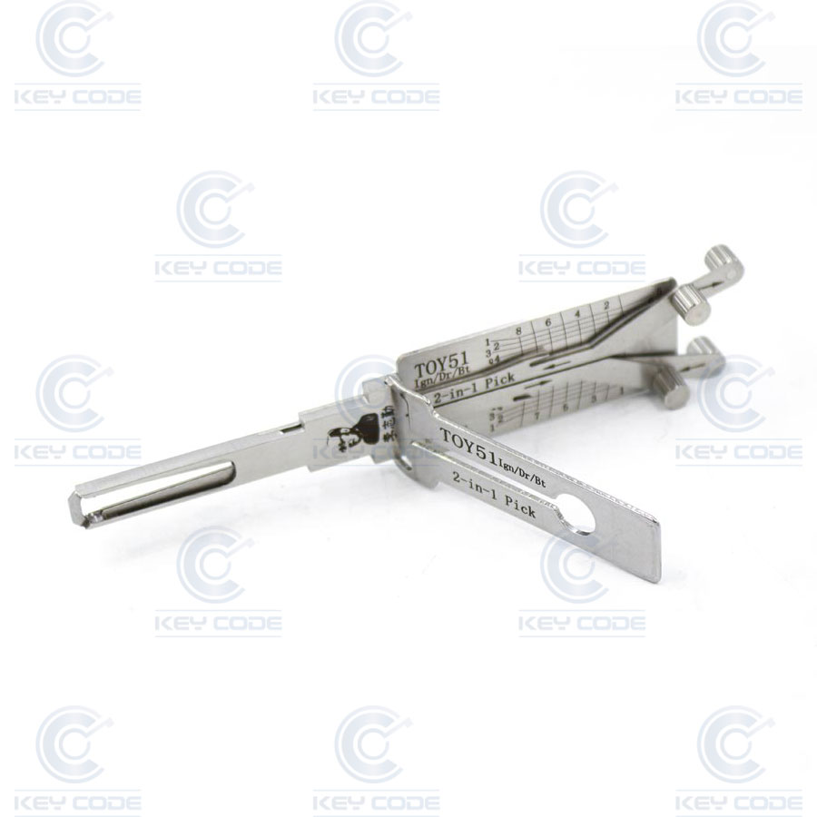 GANZUA LISHI 2 EN 1 VA8 / TOY51 TOYOTA ARRANQUE, PUERTA, MALETERO / ANTIREFLEJO