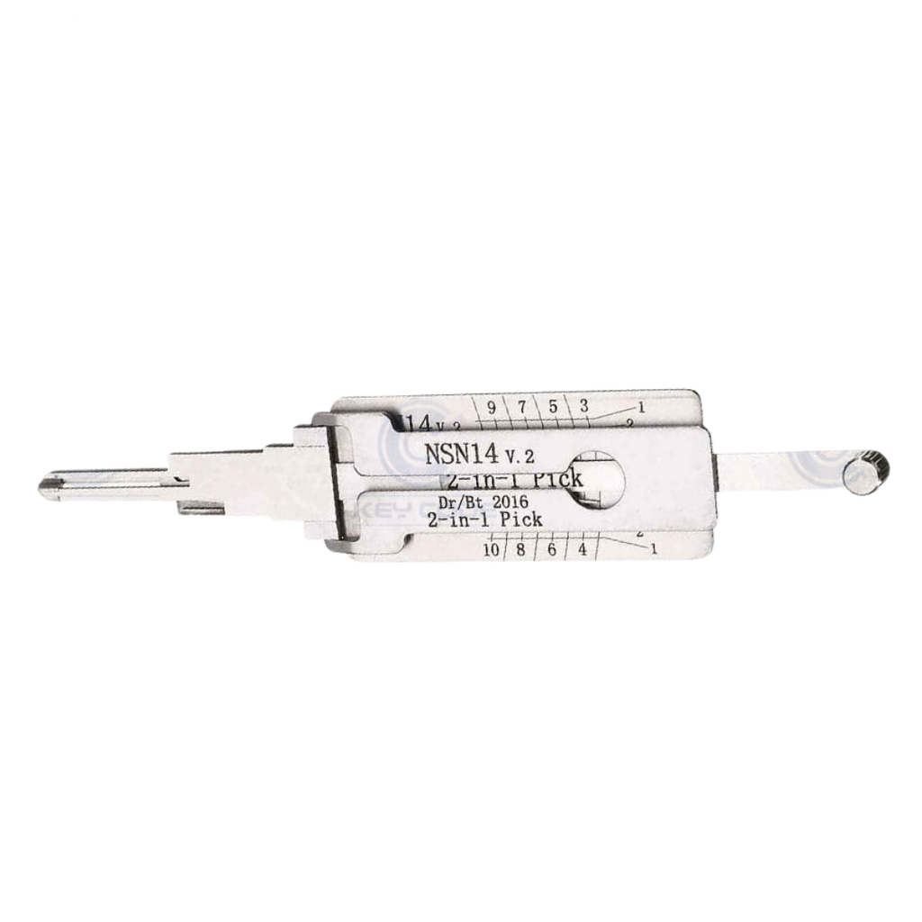 DOOR AND BOOT LISHI 2 IN 1 PICK DECODER NSN14 V.2 NISSAN 10 CUTS / ANTIGLARE