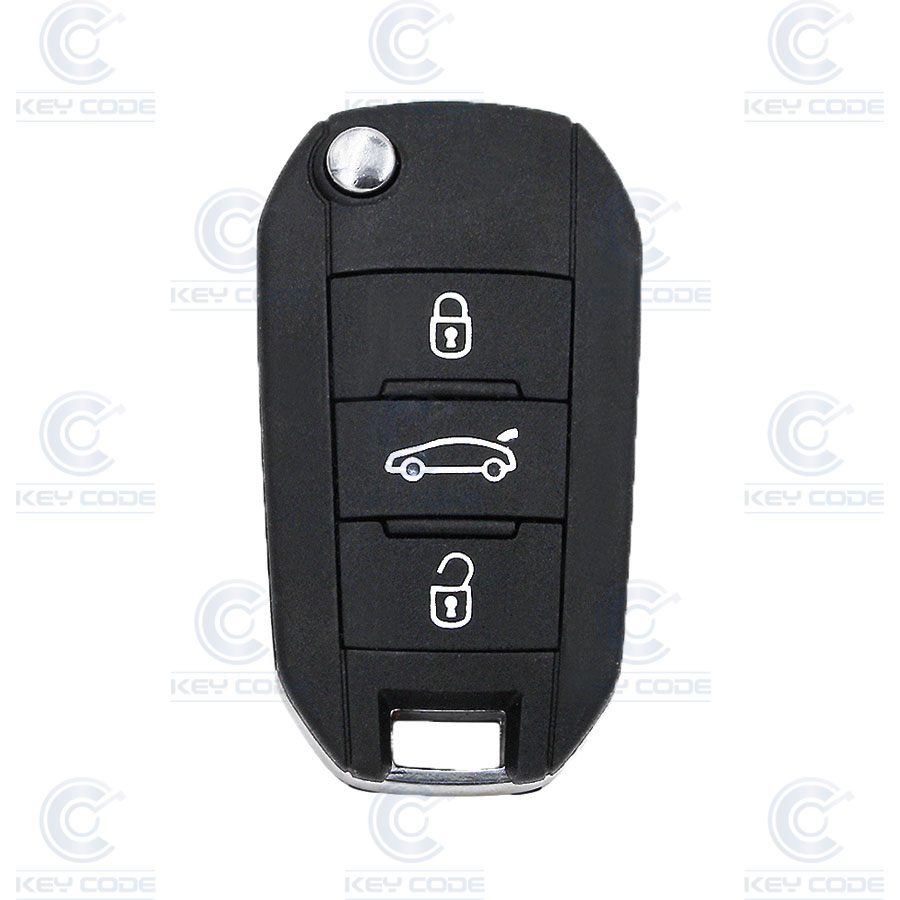 TELECOMMANDE PLIABLE PSA 3 BOUTONS POUR 308, 4008 HITAG 128 BITS AES - ID4A NCF2960M 433 MHZ FSK