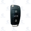 MANDO PLEGABLE AUDI  3+1 BOTONES PARA S3 (2015) (8V0 837 220 E INF) CRYPTO 128 BITS AES ID88  433 Mhz ASK - ORIGINAL -