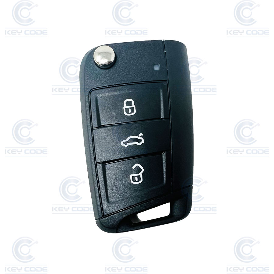 SEAT FLIP REMOTE 3 BUTTONS IBIZA STYLE (2018 -2021) (6F0959752R) HITAG PRO NCF 29A1 433 Mhz ASK - ORIGINAL