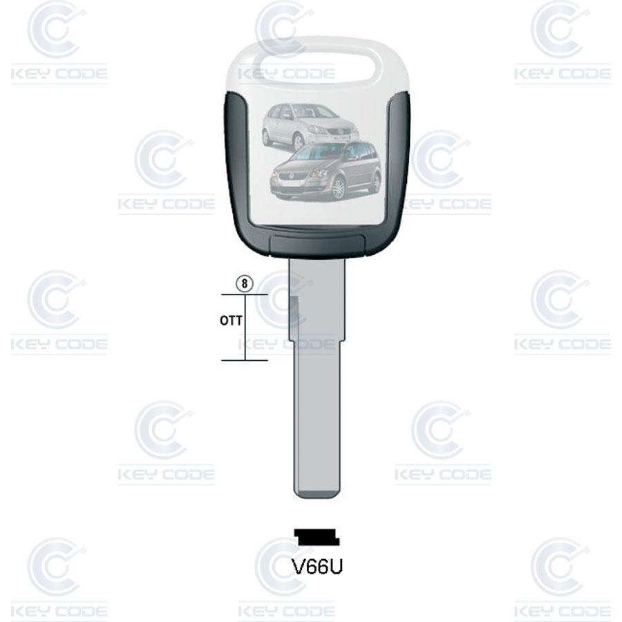 ENCASTRE HU66 KEYLINE PARA VOLKWAGEN, AUDI, SEAT, SKODA, PORSCHE, FORD (HU66)