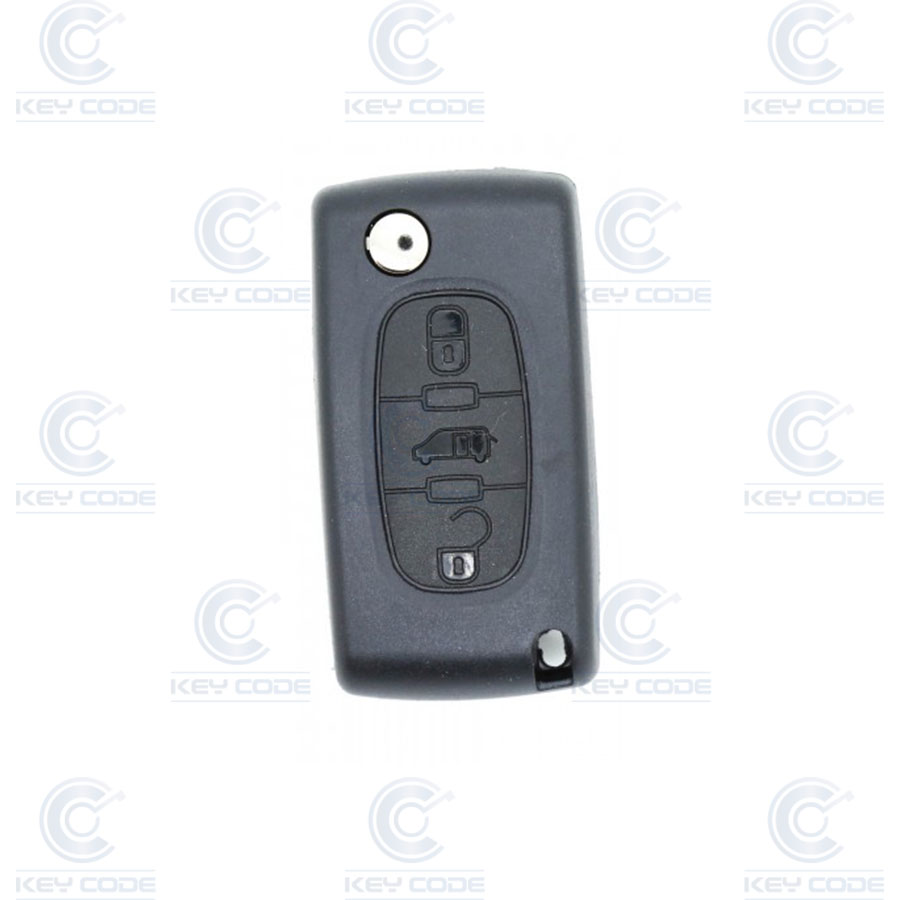 [PECS3B-VAN-S] PSA REMOTE CASE 3 BUTTONS FOR  JUMPY SCUDO HU83  - BATTERY ON CASE WITHOUT LOGO