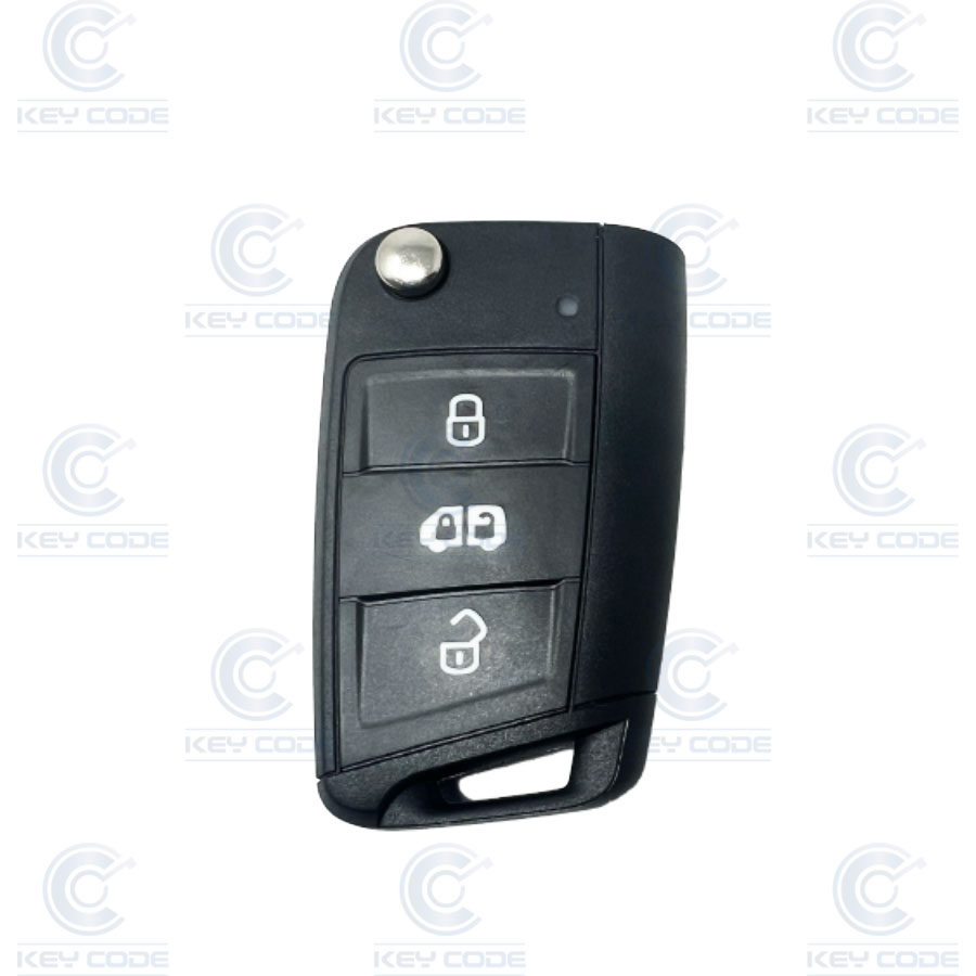 MANDO PLEGABLE 3 BOTONES PARA VAG (7C0959752F) CRYPTO 128 BITS ID88 AES 434 Mhz - FSK