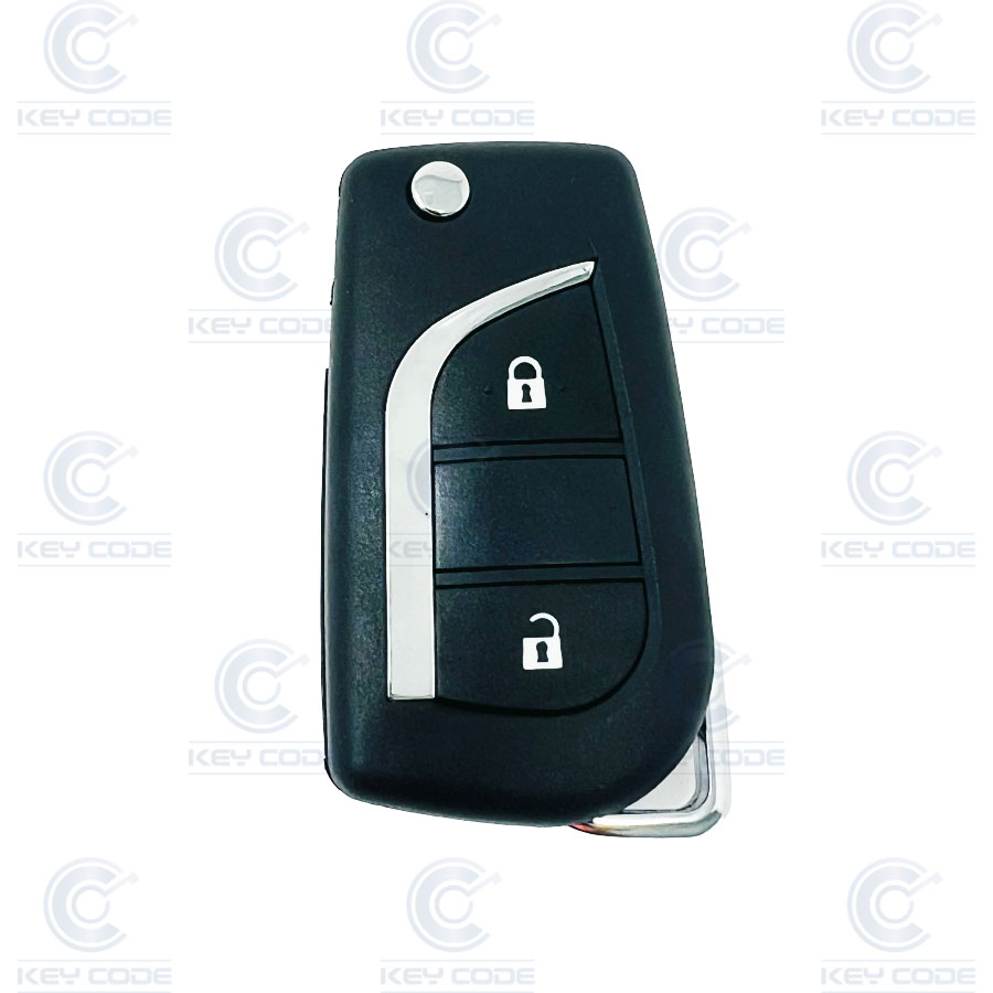 COQUE TELECOMMANDE PLIABLE TOYOTA 2 BOUTONS (TOY48)
