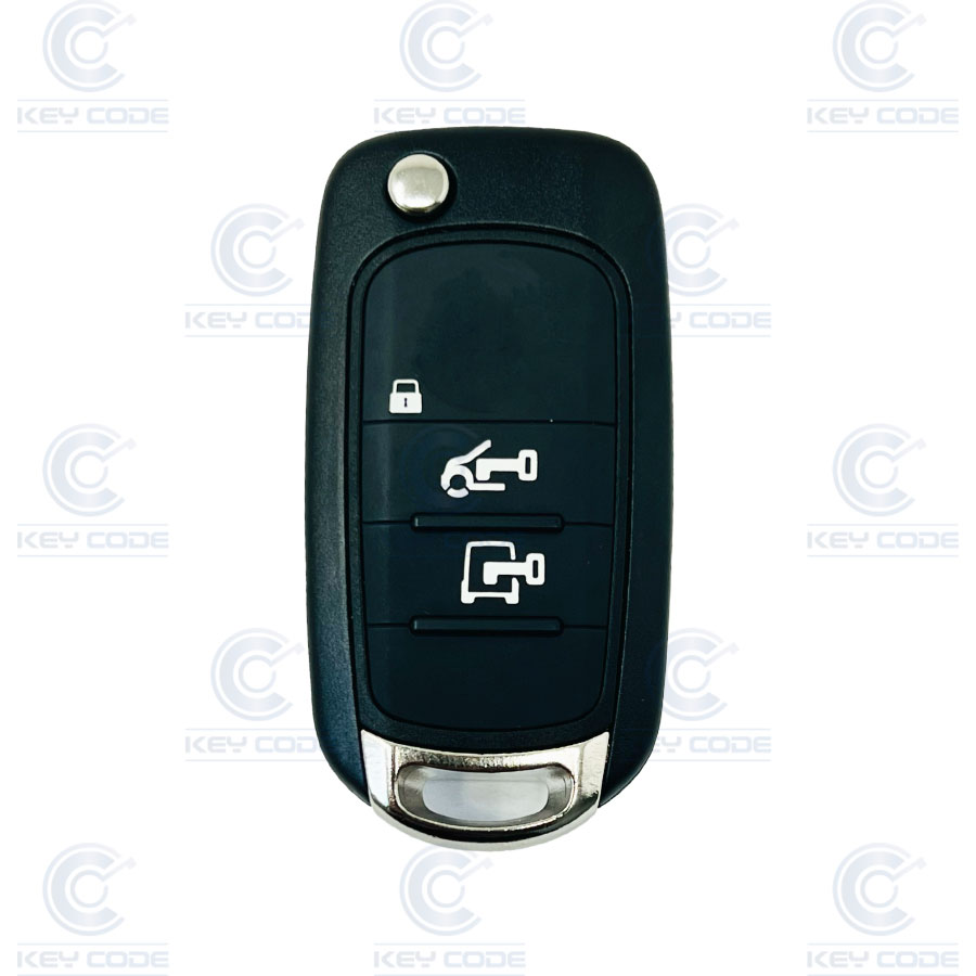 TELECOMMANDE PLIABLE AVEC 3 BOUTONS POUR FIAT DUCATO (6000631580) HITAG 128 BITS AES ID4A NCF2960M 433 MHZ FSK - ORIGINALE - 