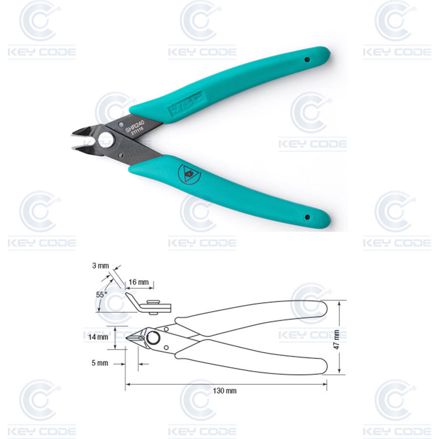 ALICATE PARA CORTE EN ANGULO 55º JBC SHR240