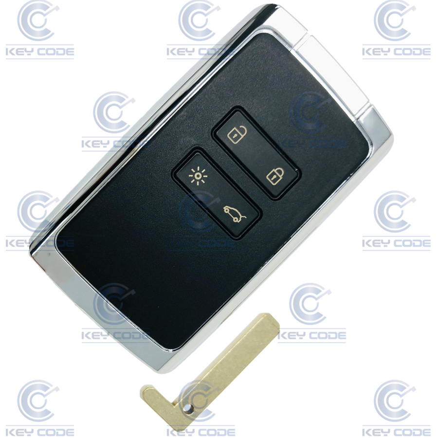 TARJETA 4  BOTONES RNLT MEGANE IV, ESPACE V, SCENIC IV, TALISMAN, KADJAR (285977147R) PCF7945M HITAG AES 433 mhz (NEGRO) SIN ESPADIN 